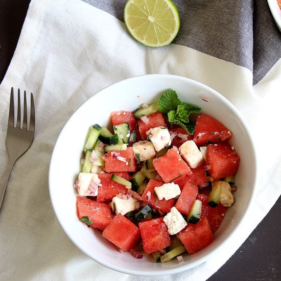 Watermelon feta salad