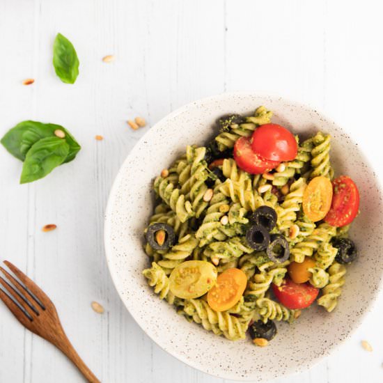 Vegan Pesto Pasta Salad
