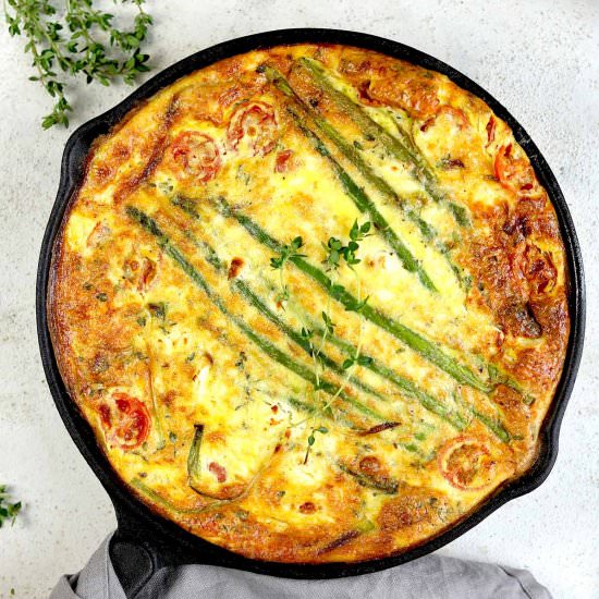 Asparagus and Feta Baked Frittata