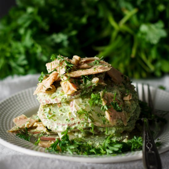 Potato Salad w/ Green Sauce & Tuna