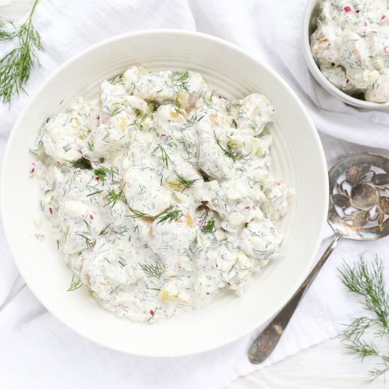 Dill and Red Onion Potato Salad