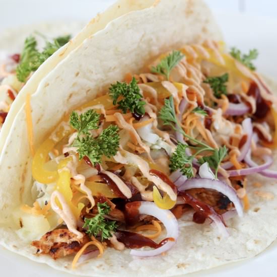Chipotle Pineapple Chicken Tacos