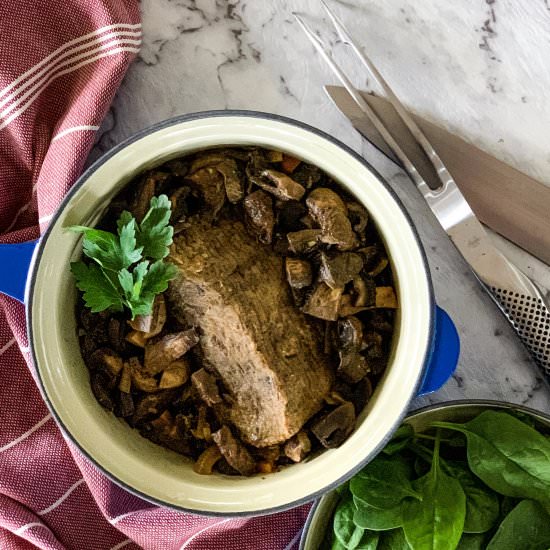 Slow Cooker Beef & Mushrooms