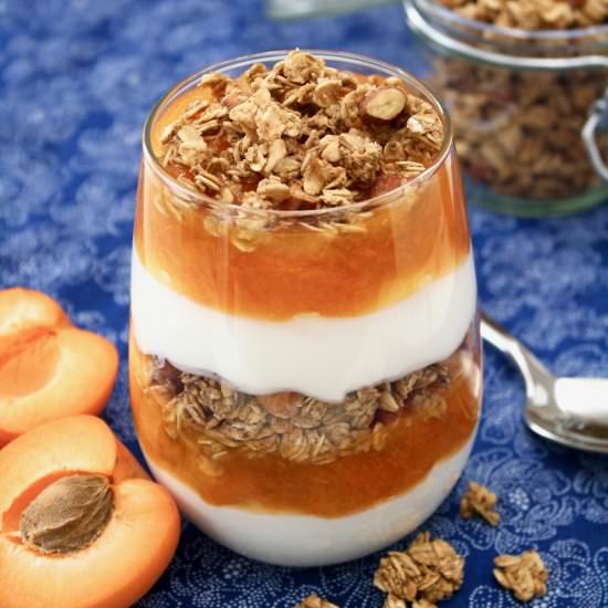 apricot compote parfaits