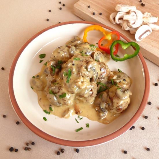 Creamy Mushroom Meatballs