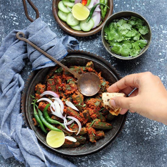 sarson masala bhindi
