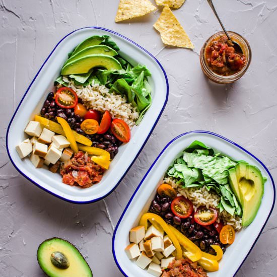 Healthy Mexican Bowls with Salsa