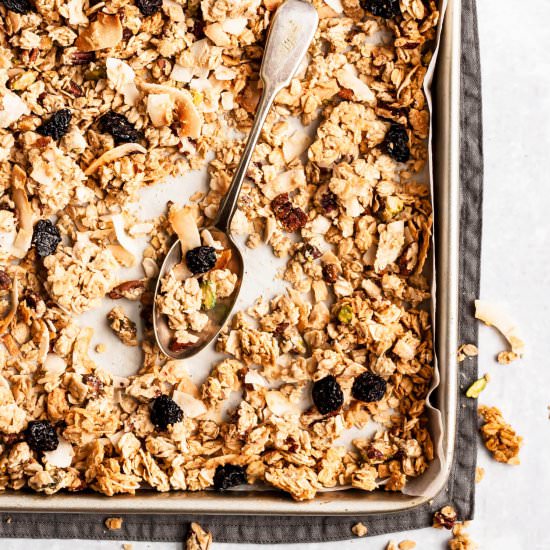 Coconut Tahini Pistachio Granola