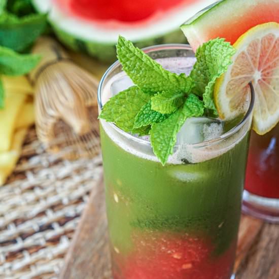 Iced Watermelon Matcha