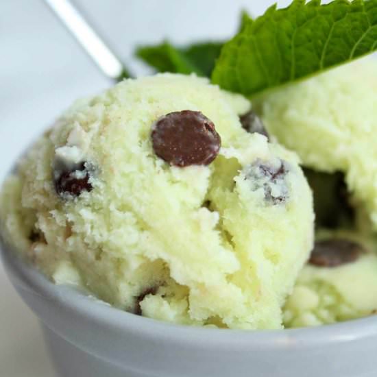 Vegan Mint Choc Chip Ice Cream