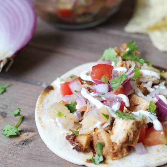 Blackened Chicken Street Tacos