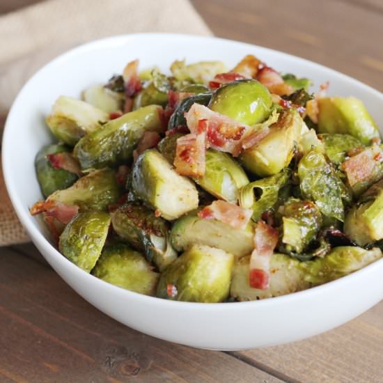Roasted Brussels Sprouts with Bacon