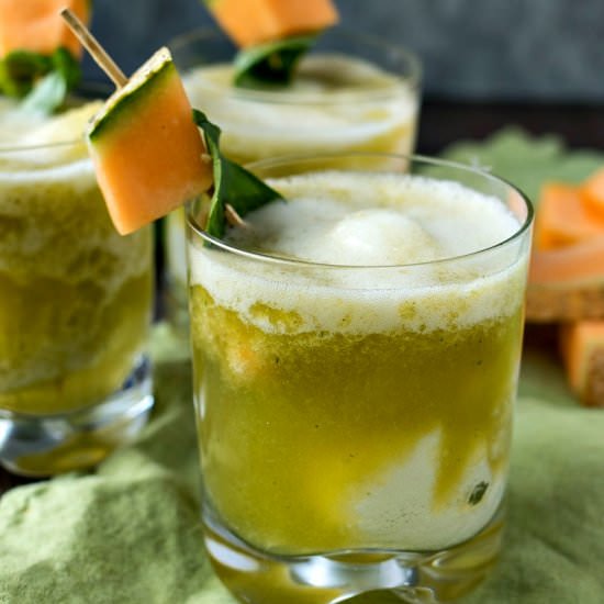 Cantaloupe Basil Floats