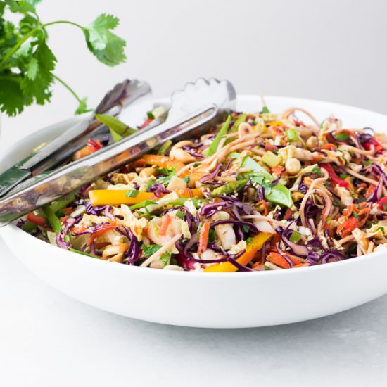 Asian Slaw with Peanut Dressing