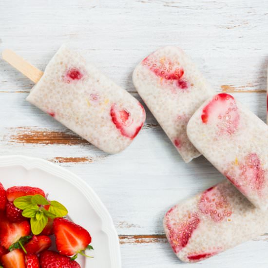 Strawberry Chia Seed Pops