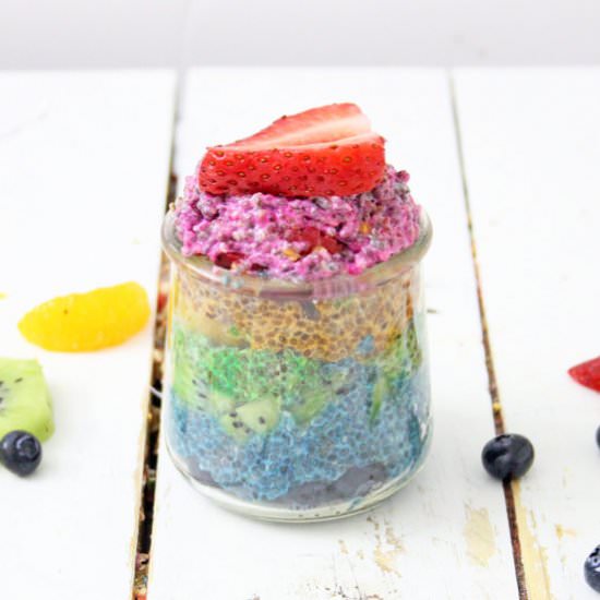 Rainbow Chia Pudding
