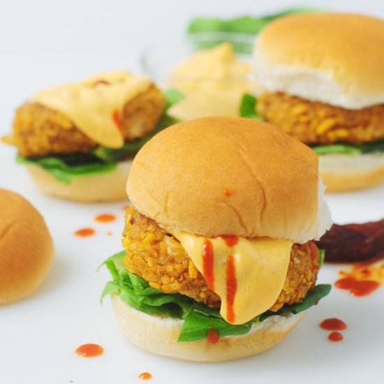 Vegetarian Chipotle Quinoa Sliders