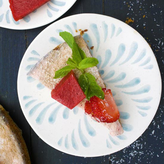 Vegan Strawberry Cheesecake