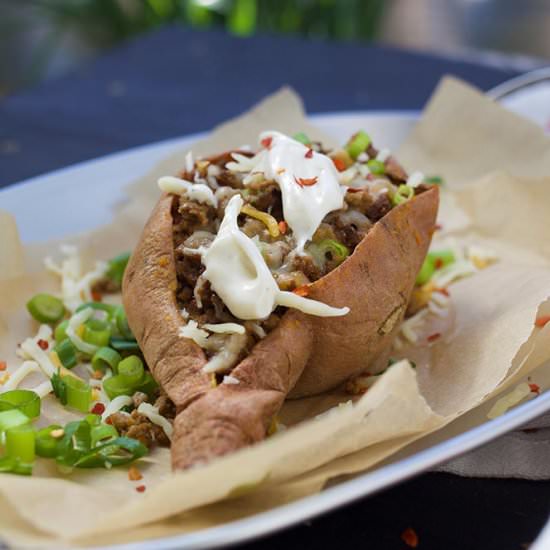 Loaded Sweet Potato Skins