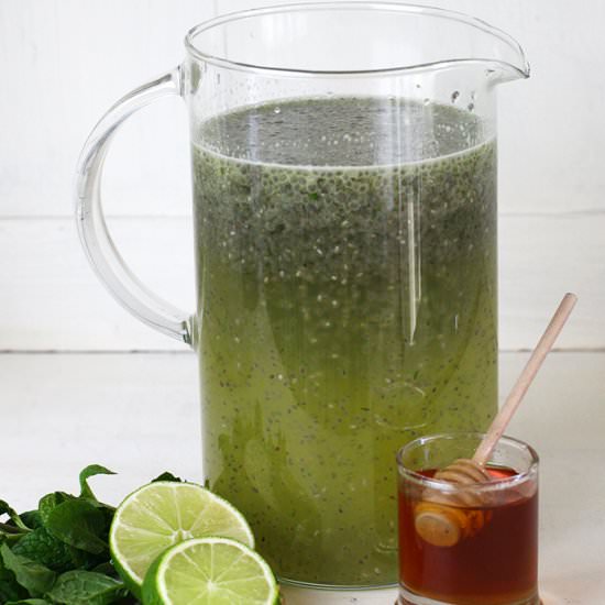 Mint Chia Seed Limeade with Honey