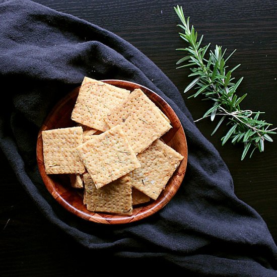 Low Carb Crackers with Rosemary