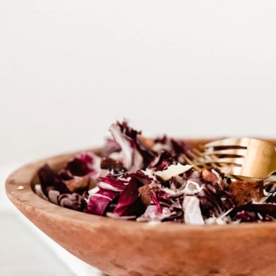 Radicchio and bacon salad