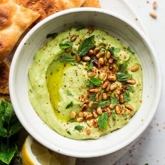 Broad bean dip (V, GF)