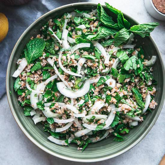 Easy Bulgur Tabbouleh Salad