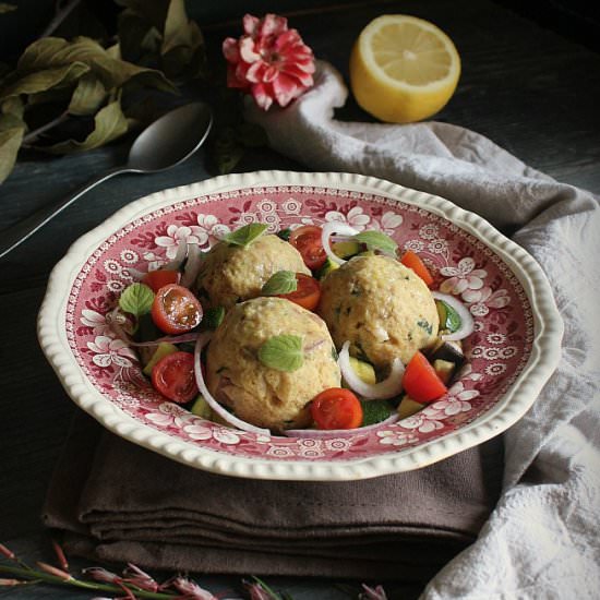 Knödel with vegetables