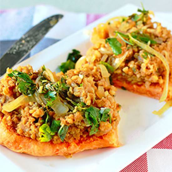 Mujadara over flatbread