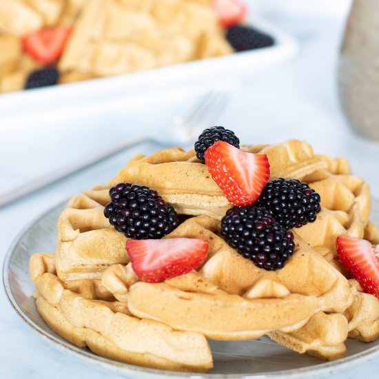 Cinnamon Vegan Belgian Waffles