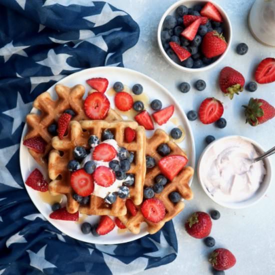 6-ingredient whole grain waffles
