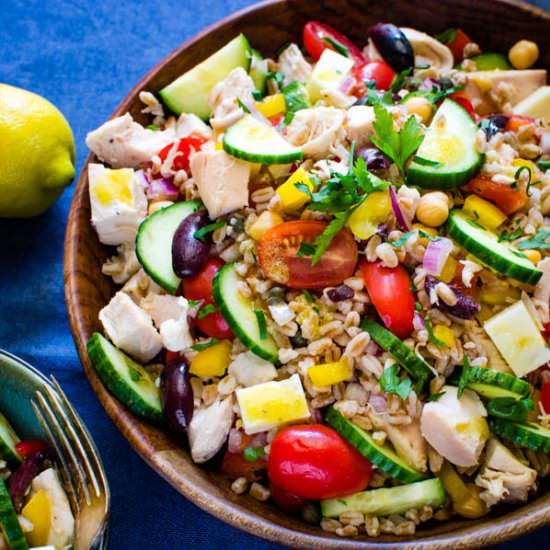 Leftover Chicken and Farro Salad