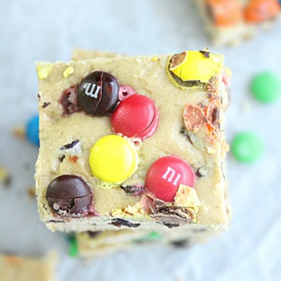 M & M Cookie Bars