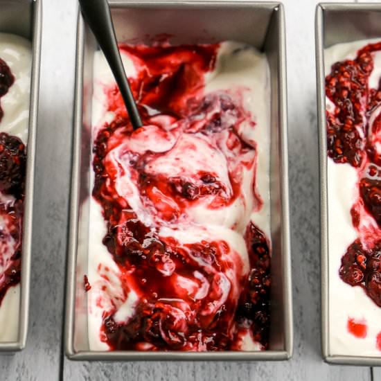 Roasted Strawberry Frozen Yogurt