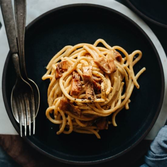 Vegan Carbonara Spaghetti