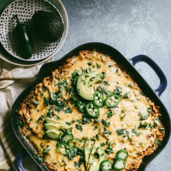 Chili Enchilada Cornbread Casserole