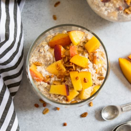 Peach Pie Overnight Oats