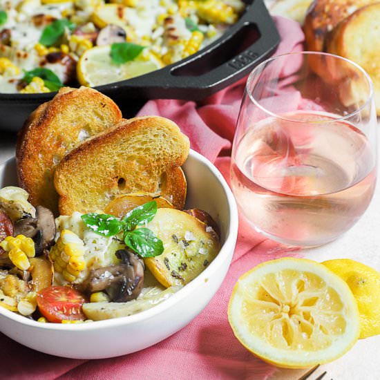 Lemon Artichoke Vegetable Skillet