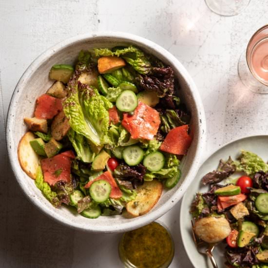 Smoked Salmon Salad with Lemon Dill