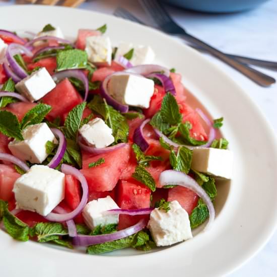 Watermelon, Feta and Mint Salad