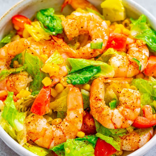 Honey Lemon Shrimp & Corn Salad