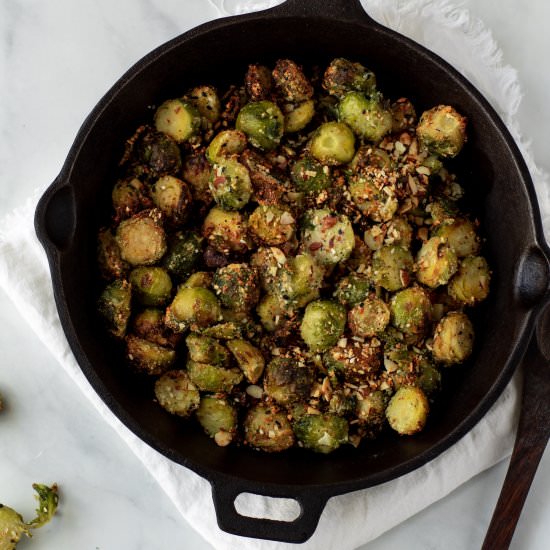 KETO PARMESAN BRUSSEL SPROUTS