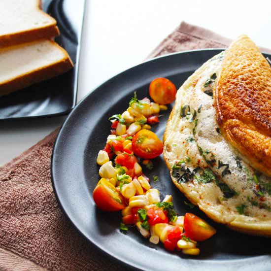 Indian soft and fluffy omelette