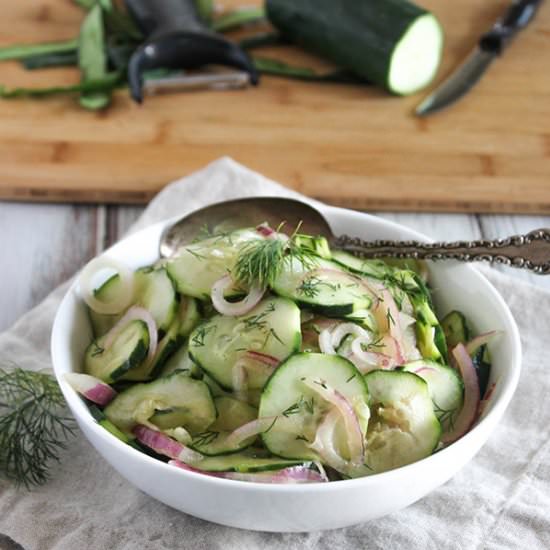 Cucumber and Onions in Vinegar