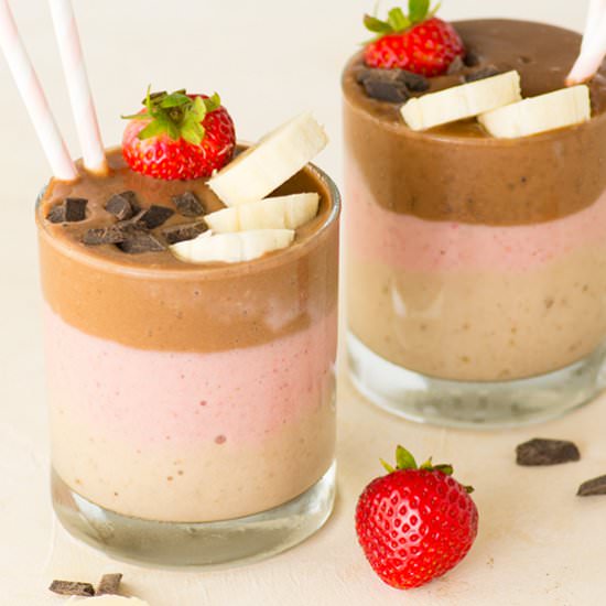 Vegan Banana Split Smoothie