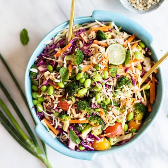 Asian Cabbage Salad with Broccoli