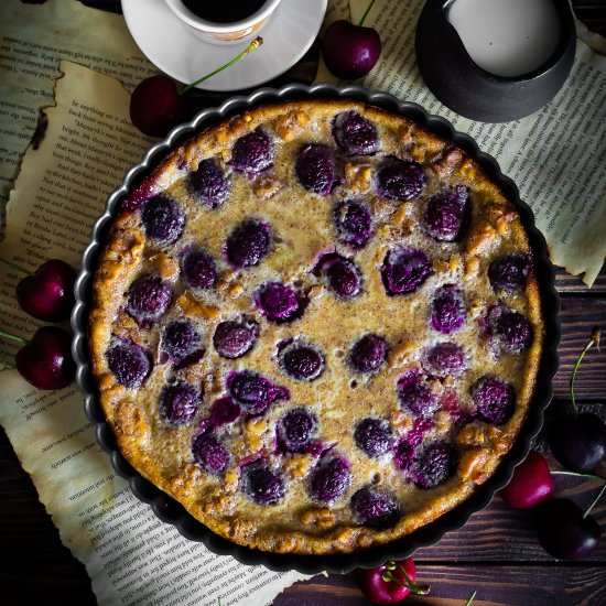 cherry amaretto clafoutis