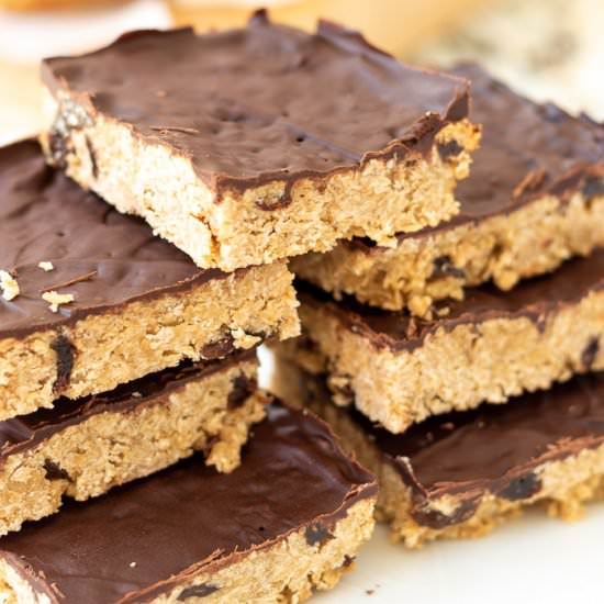 Chocolate Peanut Butter Flapjacks
