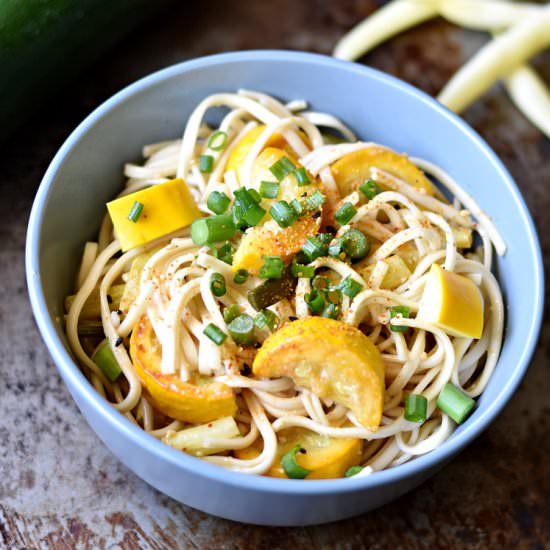 Udon Noodle Salad with Vegetables